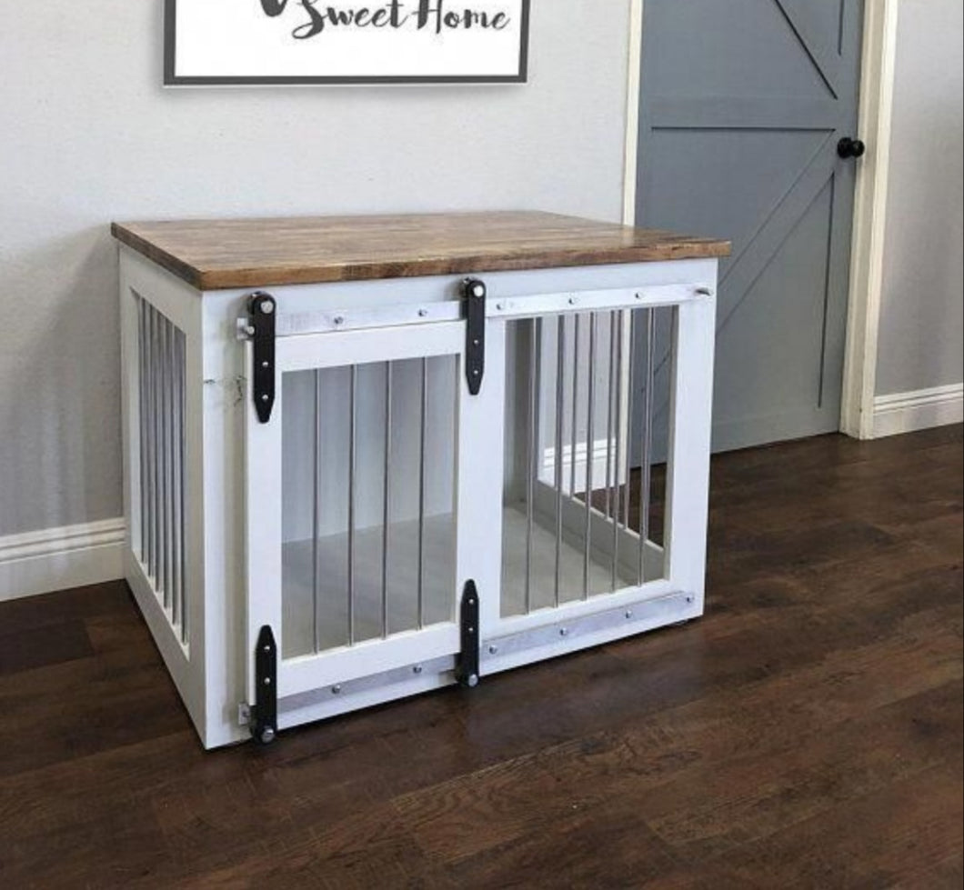 Small Dog Cage with Barn Door